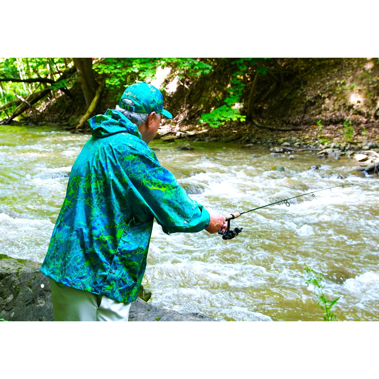 Brella 2015 Blue Green Unisex Rain Jacket - The Brella Nation