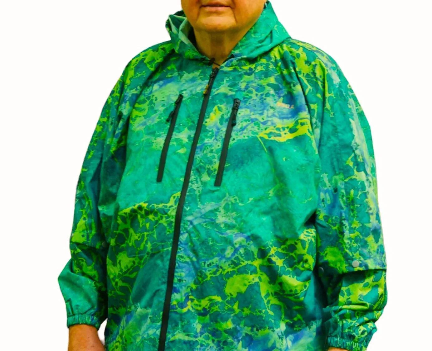 Brella Blue Green Unisex Rain Jacket