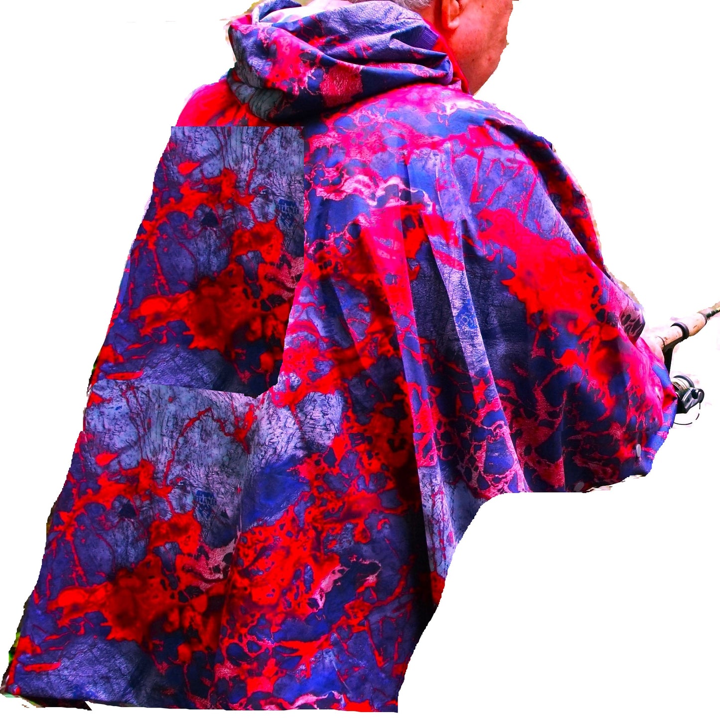 Brella Red, White and Blue Unisex Rain Jacket