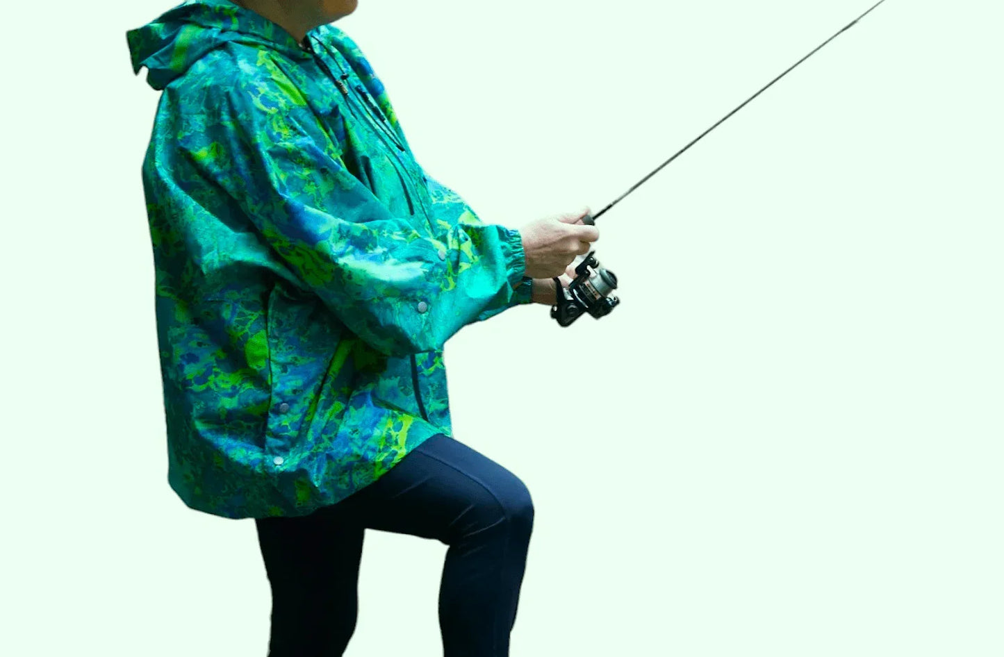 Brella Blue Green Unisex Rain Jacket