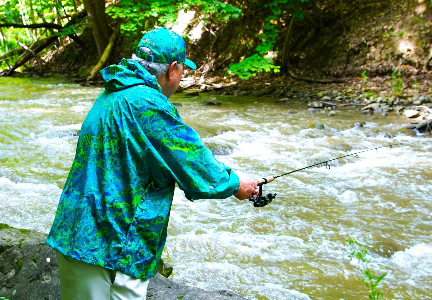 Brella 2015 Blue Green Unisex Rain Jacket - The Brella Nation