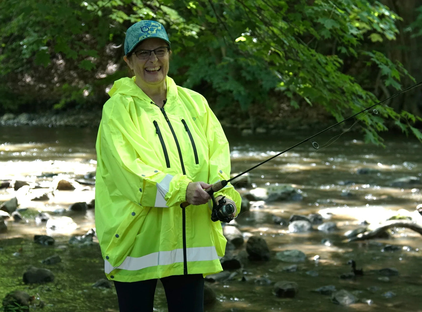 Brella 2020 Lime Green Unisex Hybrid Rain jacket w/ Reflective Strips - The Brella Nation
