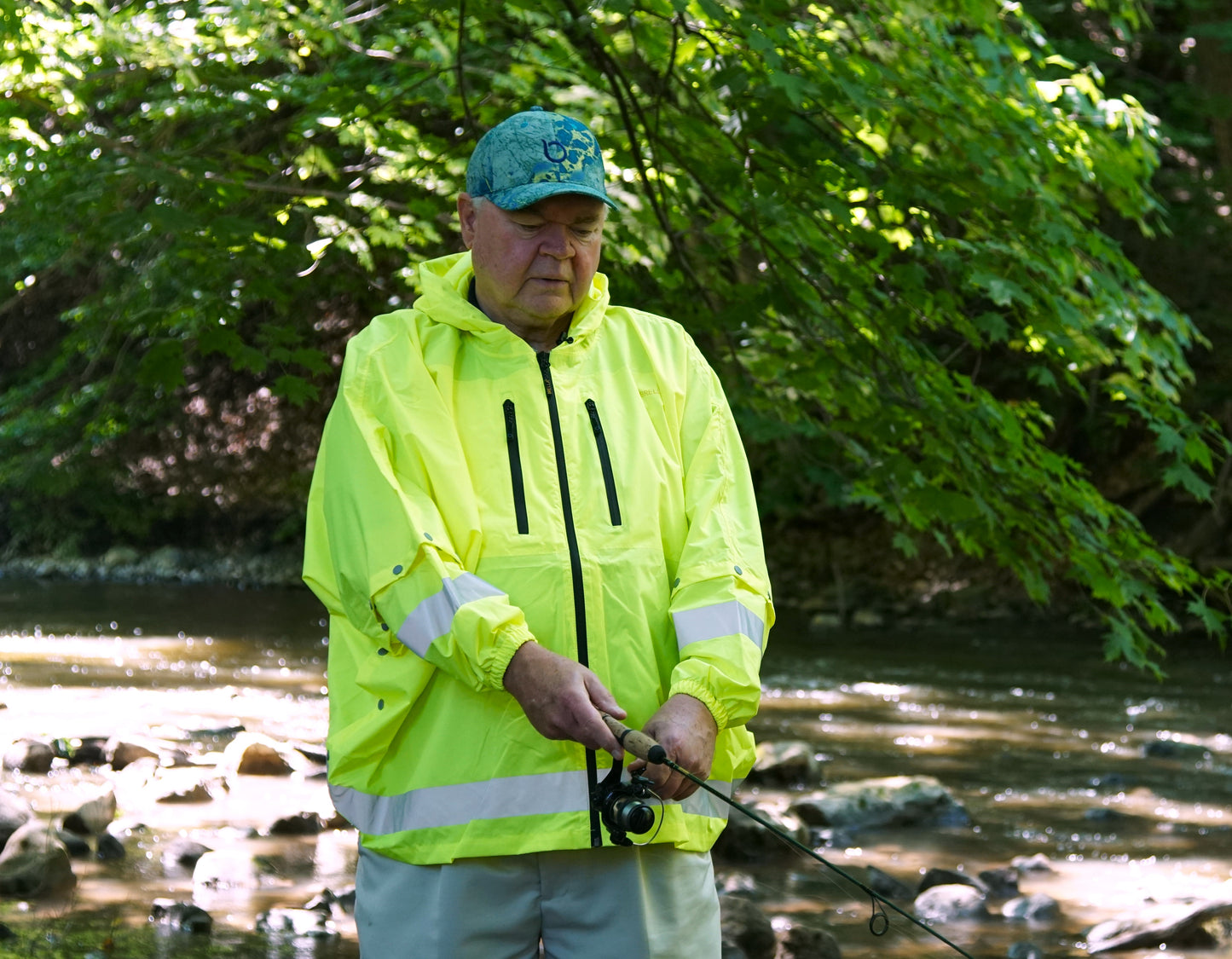 Brella 2020 Lime Green Unisex Hybrid Rain jacket w/ Reflective Strips - The Brella Nation