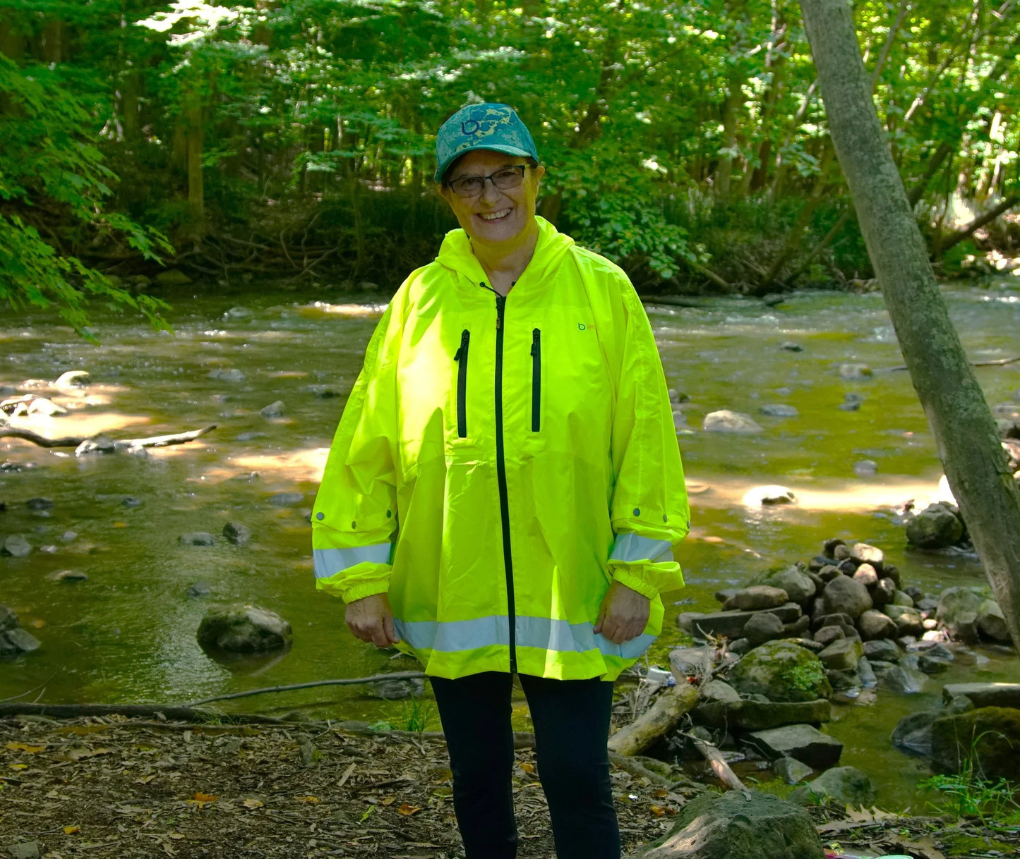 Brella 2020 Lime Green Unisex Hybrid Rain jacket w/ Reflective Strips - The Brella Nation