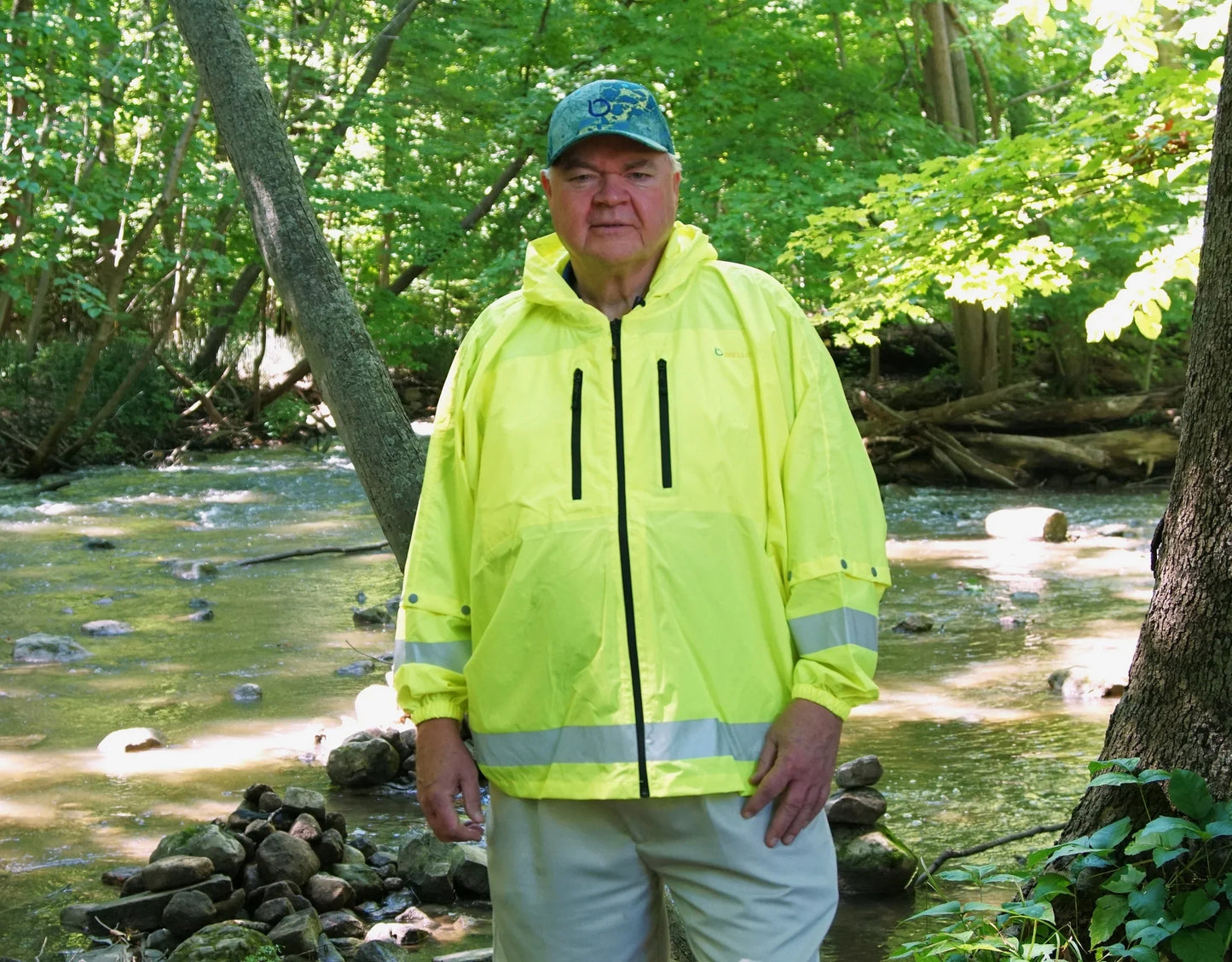 Brella 2020 Lime Green Unisex Hybrid Rain jacket w/ Reflective Strips - The Brella Nation