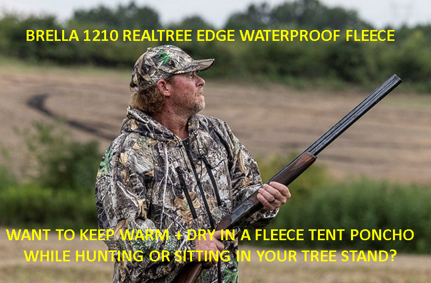 SALE 66% OFF - Brella 1210 Realtree Edge Waterproof Fleece Poncho