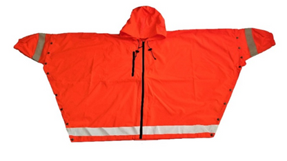 Brella Orange Unisex Hybrid Rain Jacket w/ Reflective Strips