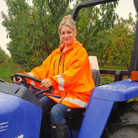 Brella 2020 Orange Veste de pluie hybride unisexe avec bandes réfléchissantes