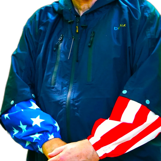 Snap on top rain jacket