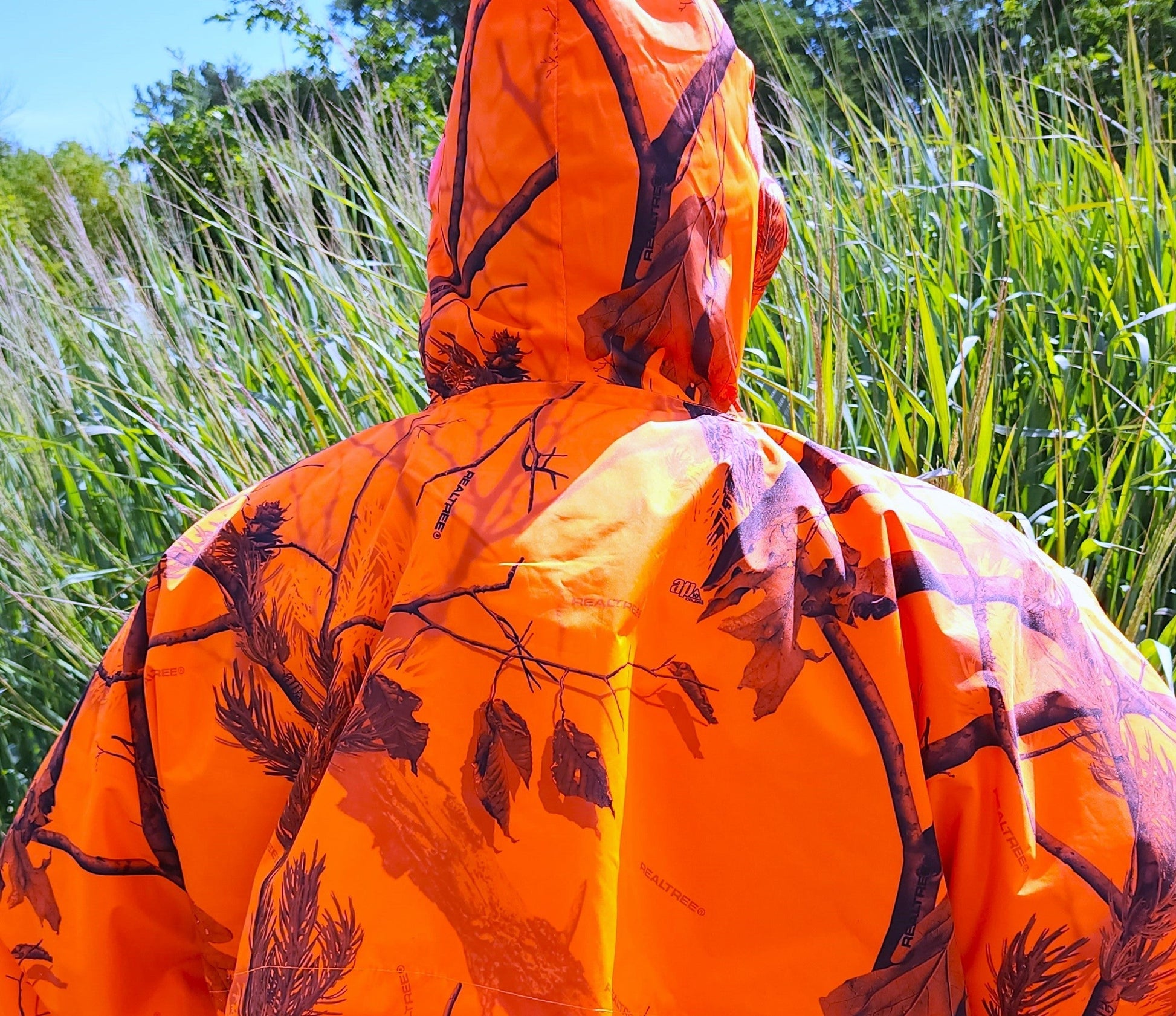 Brella 20K Waterproof Half Rain Jacket Realtree AP Blaze Camo Unisex, Adult Unisex, Size: Unisex, One size, Orange