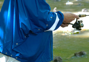 Brella 2020 Light Blue Unisex Rain Jacket w/ Reflective Body and Sleeve Strips - The Brella Nation