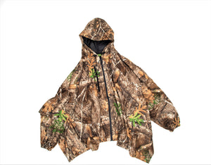 Brella 2015 unisex Realtree Edge waterproof rain jacket 20000mm waterproof, 15000 breathable, packable, patented retractable hood for custom peripheral vision, cross ventilation, custom fit waist, non-restrictive upper body